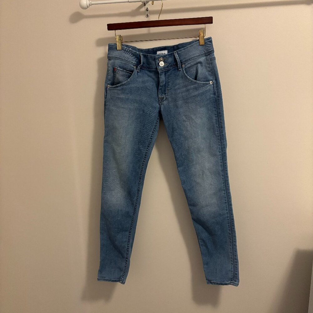 Hudson Collin Mid-Rise Skinny Pocket Flap Light Wash Blue Jeans - Size 26